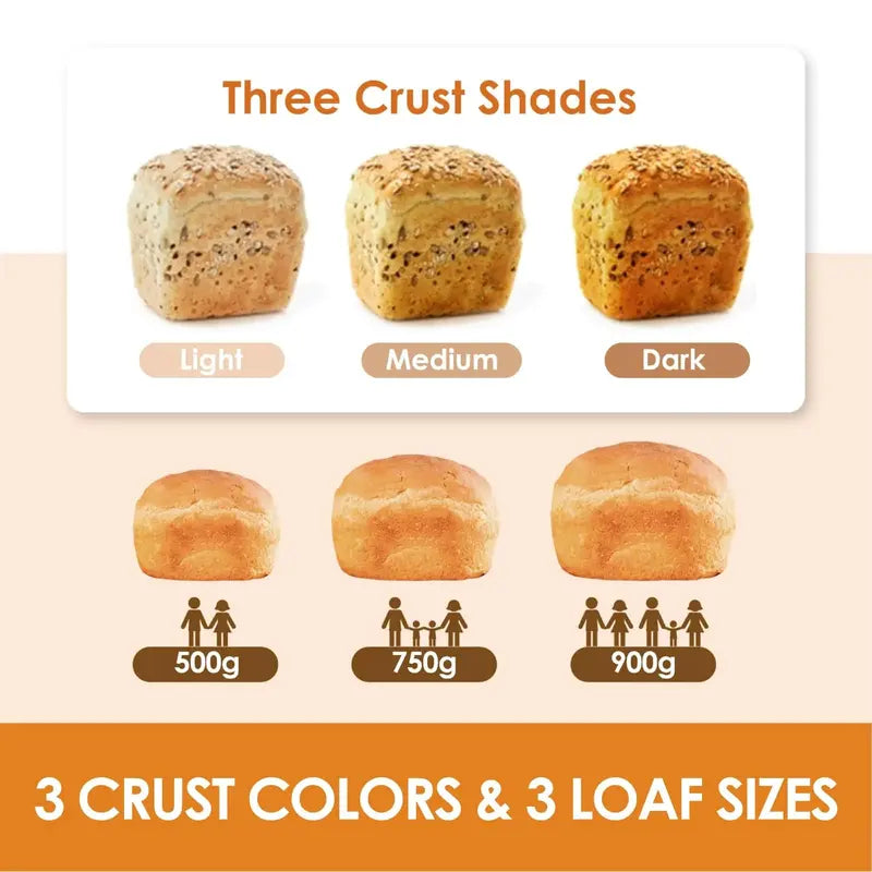 Kitchen in the Box 15-in-1 Bread Maker – Programmable Loaf Sizes & Crust Settings