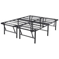 Mainstays High-Profile Foldable Queen Platform Bed Frame – 18-Inch Steel Base in Black