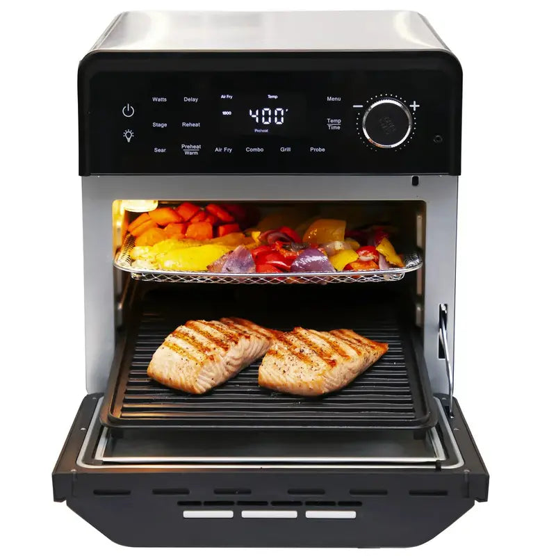 NuWave Smart Grill with Combo Cooking   Air Frying Capabilities