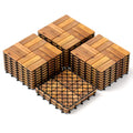 Interlocking Acacia Wood Decking Tiles — 27-Pack, 12″×12″ per Tile