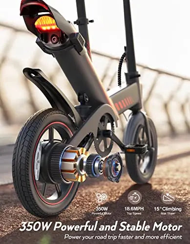Sailnovo 14-Inch Folding Electric Bike – Lightweight E-Bike for Teens and Adults with Built-in Battery