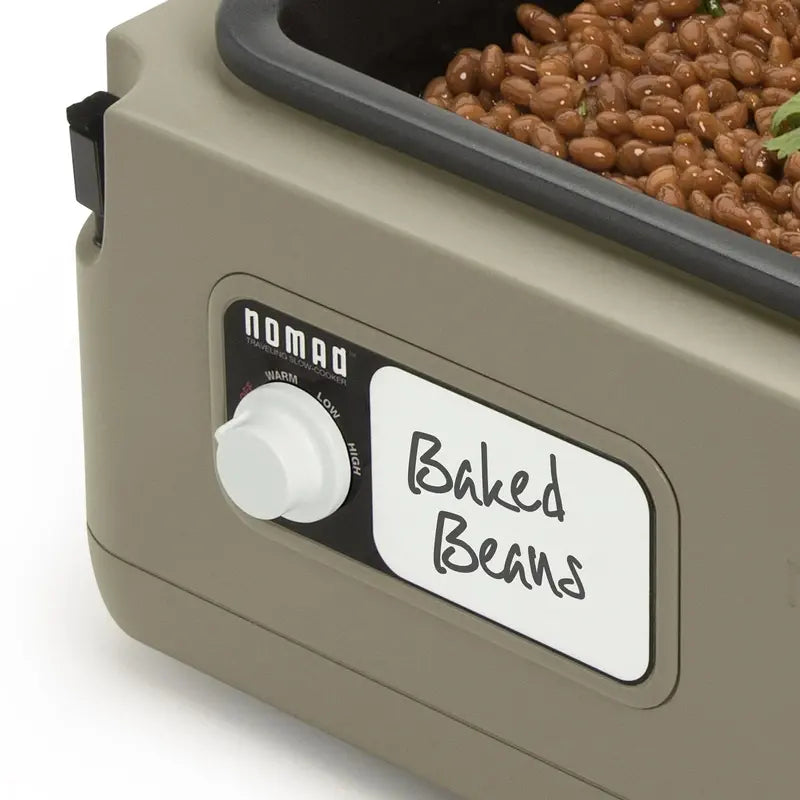 Presto 8-Quart Nomad Slow Cooker – Portable Tan-Colored Travel Crock-Pot with Removable Stoneware Insert