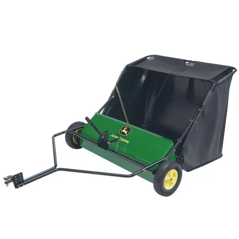 John Deere 42-Inch Trailed Lawn Sweeper – 24 Cu. Ft. Capacity, Adjustable Brush Height, Heavy-Duty Construction