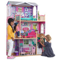 KidKraft 18-Inch Wooden Dollhouse Manor, 3-Level, 12-Piece Furniture, Fits 18″ Dolls, Over 5ft Tall