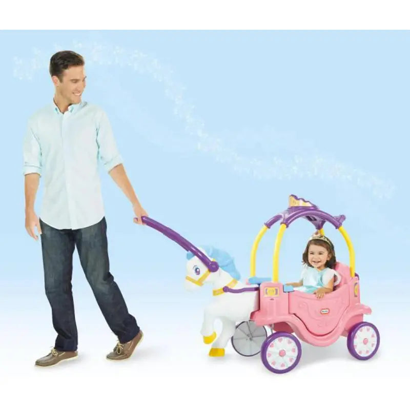 Little Tikes Princess Horse and Carriage Ride-On – Toddler Play Vehicle