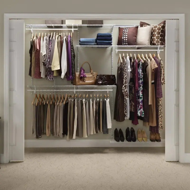 ShelfTrack White Closet Organizer Kit — Adjustable 22875 System