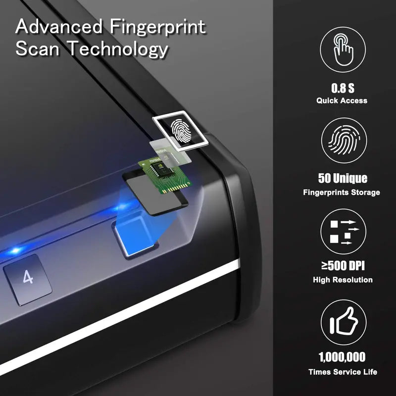 DOJ-Approved Compact Pistol Safe for Two Handguns