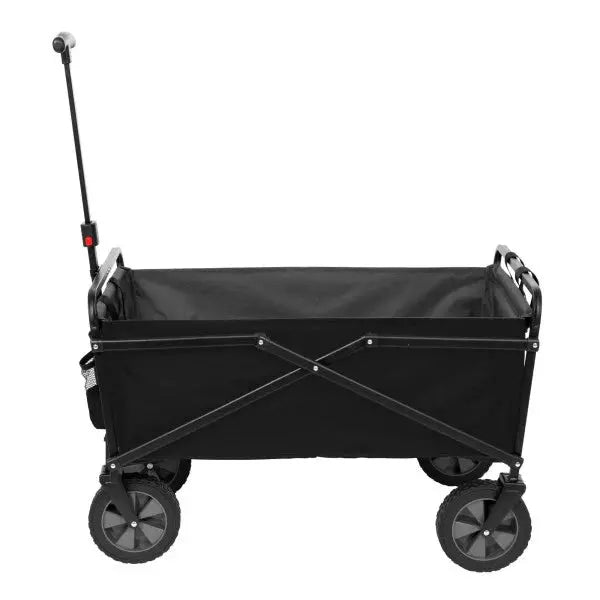 Seina Heavy-Duty Manual Folding Utility Cart – 150-Lb Capacity, Black/Gray