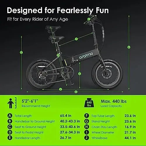Oraimo Electric Bike – 750W–1000W Motor, 45-Mile Range, 557Wh Hidden Battery, 7-Speed Gear System