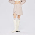 Semir Skirt Women Design Sense Love Asymmetric 2022 Autumn New Fashion Texture Plaid A-Line Skirt Sweet