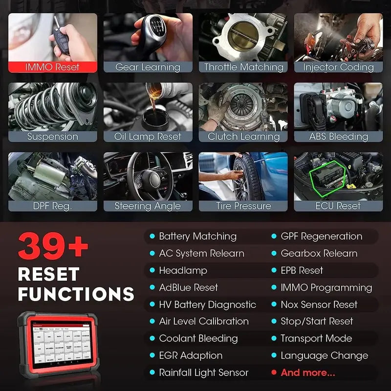 LAUNCH X431 IMMO Elite Diagnostic Tool – Key Programming, ECU Cloning, CAN FD & DOIP Support, 2-Year Free Updates
