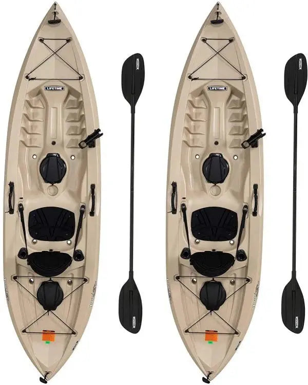 Lifetime Tamarack Angler 100 Fishing Kayak (2-Pack) – 10-Foot Sit-On-Top with Paddles Included