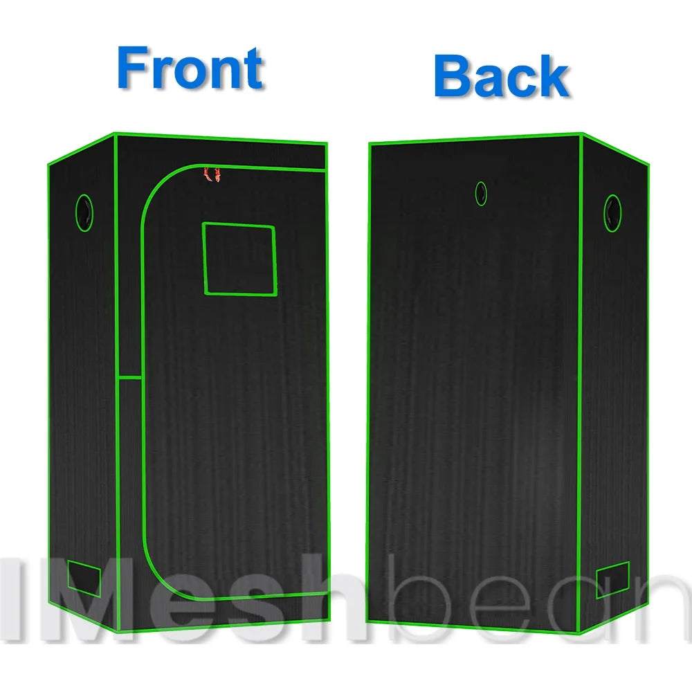 Imeshbean Upgraded 32"x32"x63" Grow Tent Kit, Fabric, Complete System, LED Light, Includes Fan & Timer