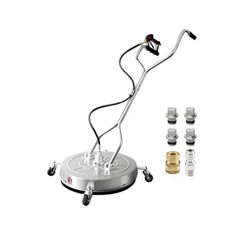 Janz Surface Cleaner Attachment for Pressure Washers – 4-Wheel Rotating Deck Scrubber