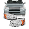 Fits 2006 2007 2008 Toyota Rav4 Left + Right Side Headlights Front Lamps Pair