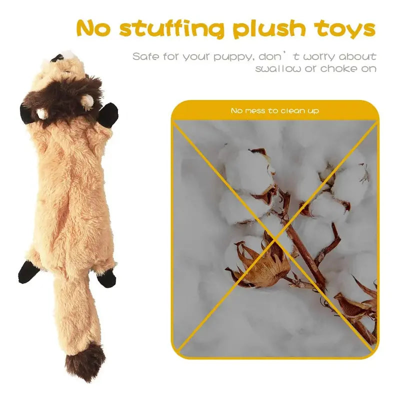 Plush Paws No-Stuffing Squeaky Dog Toy Set – 5 Pack, Durable & Safe for All Breeds