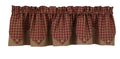 Park Designs Sturbridge Lined Point Valance, Wine/Tan