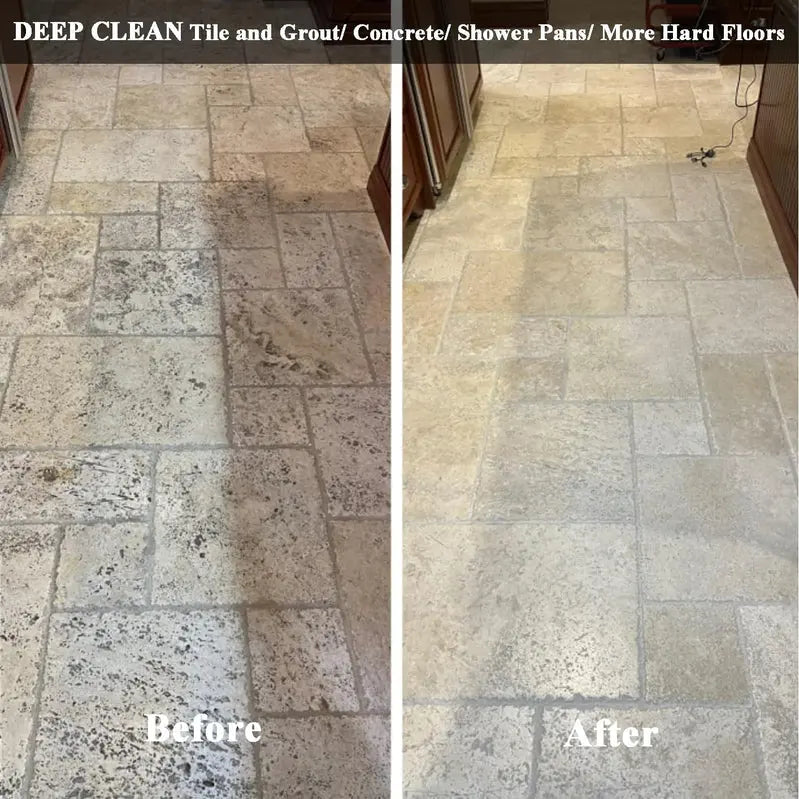 Commercial-Grade Floor Scrubber & Polisher – Heavy-Duty Tile and Grout Cleaner with Brush/Pad System