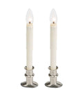 Plow & Hearth Adjustable Window Hugger Candles, Set of 2 - Pewter