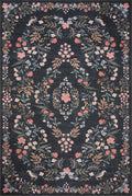 Rifle Paper Co. x Loloi 2'6" x 12'0" Black Maison Tuileries (MAO-04) Runner Area Rug