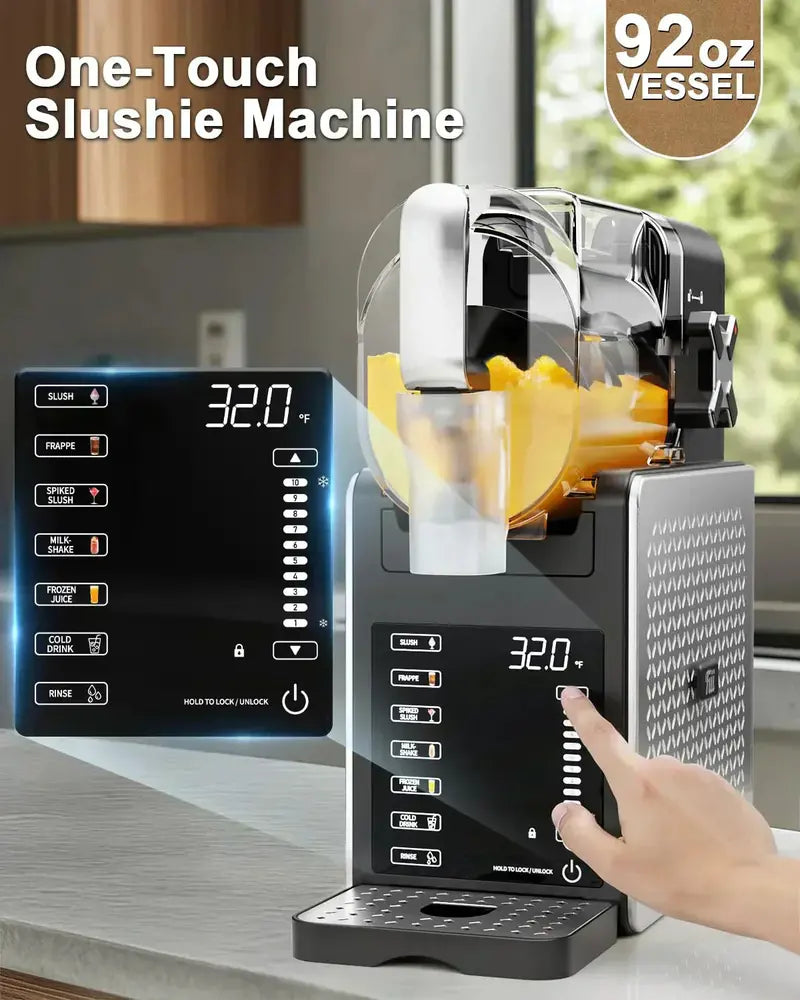 Fiii 92-Ounce Slushie Maker – 6 Preset Programs, LED Display & Quiet Home Frozen Drink Preparation