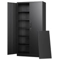 Letaya 71″ Metal Storage Cabinet with Lock, 5 Shelves, Heavy-Duty Steel, for Office/Garage/Home