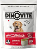 Dinovite Probiotics for Dogs: 90-Day Supply, Supports Skin, Coat, Gut Health, 45+ lbs