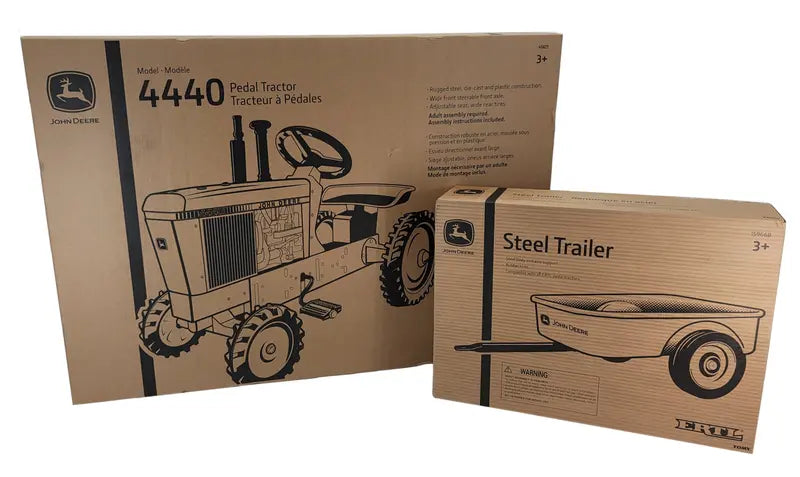 John Deere 4440 Pedal Tractor w/ Steel Trailer – LP81017A