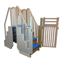Plastics Warm Gray Above-Ground Pool Set – Includes Blue Safety Steps and Secure Closure System