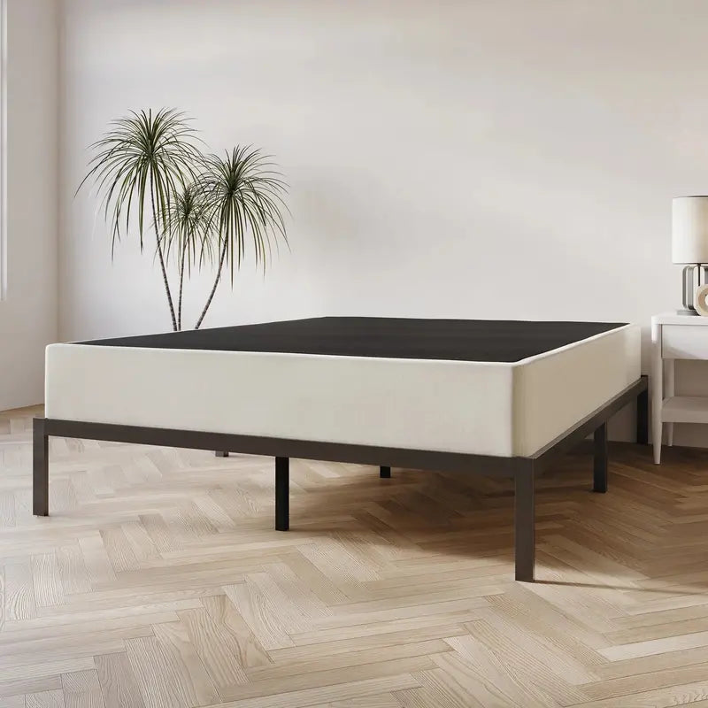 CraftPorch Solid Wood Box Spring Foundation – 8″ Low-Profile Platform with Support Slats