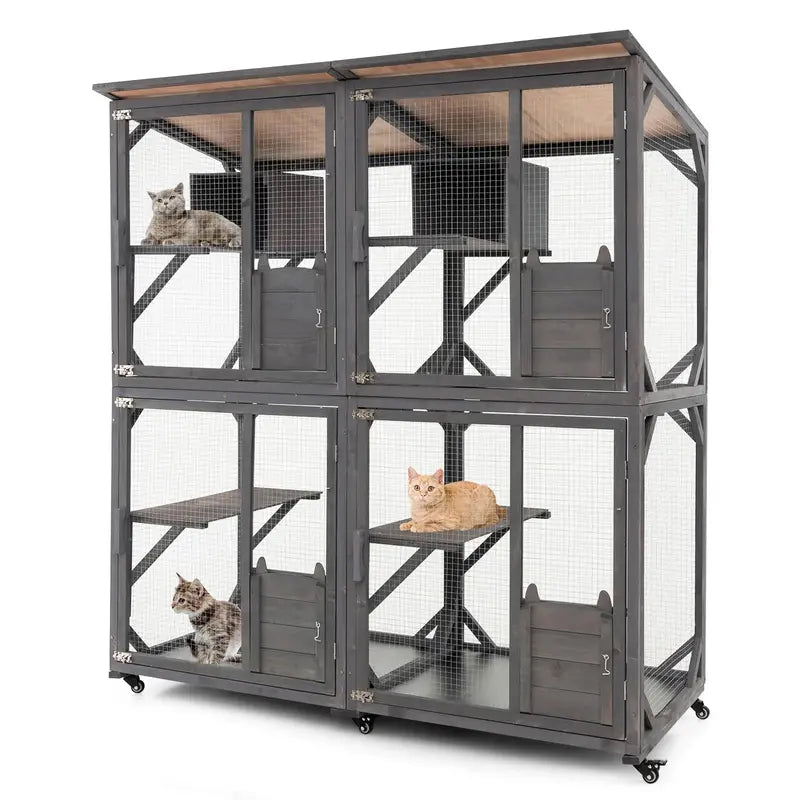Large Outdoor Cat Enclosure (Catio) – Secure, Weather-Resistant Play Space for Indoor-Outdoor Feline Freedom