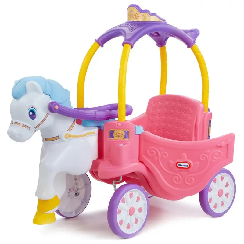 Little Tikes Princess Horse and Carriage Ride-On – Toddler Play Vehicle