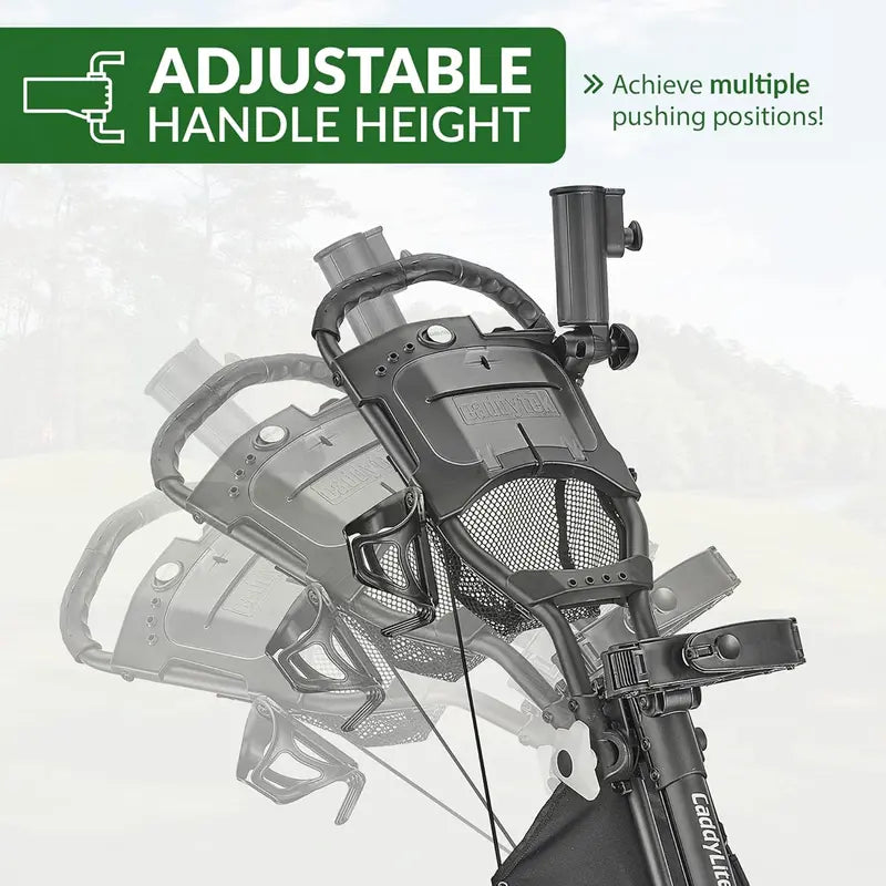 Lightweight 3-Wheel Folding Golf Push Cart – Collapsible Design with Foot Brake & Quick-Release Mechanism