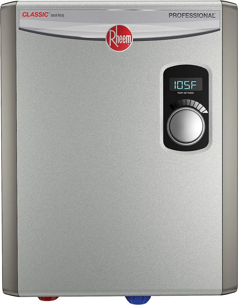 Rheem 18kW Tankless Electric Water Heater – 240V, Energy-Efficient Compact Unit