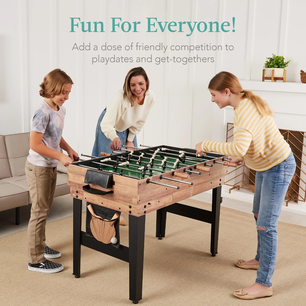 Best Choice Products 13 - in - 1 Combo Game Table Set W/ Ping Pong, Foosball, Basketball, Hockey, Archery - Natural