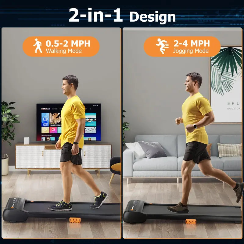 Compact Under-Desk Walking Pad Treadmill for Home Office Use