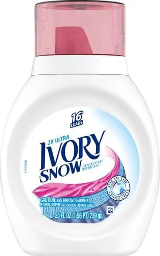 Ivory Snow Ultra Liquid Detergent, 25 oz, 16 Loads, Gentle for Delicates