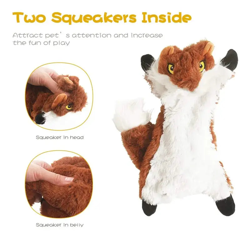 Plush Paws No-Stuffing Squeaky Dog Toy Set – 5 Pack, Durable & Safe for All Breeds