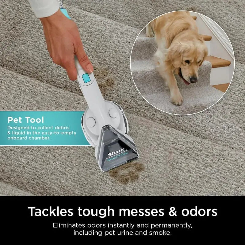 Shark CarpetXpert EX201 Deep-Cleaning Carpet Cleaner – Cyan, Pet-Focused, Includes StainRemoval Tools