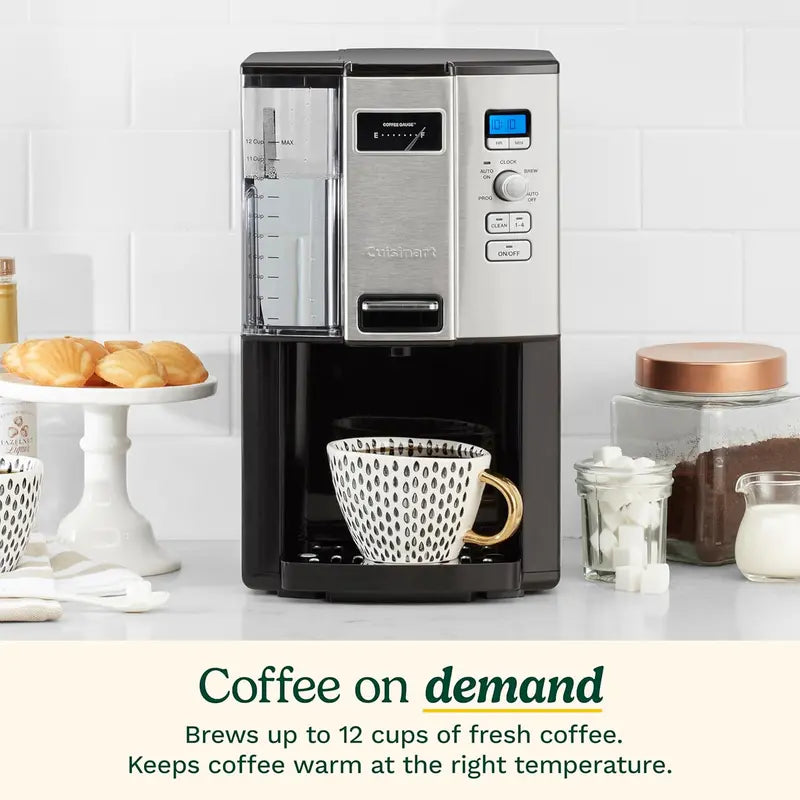 Cuisinart DCC-3000P1 12-Cup Programmable Drip Coffee Maker – Sleek Black Design
