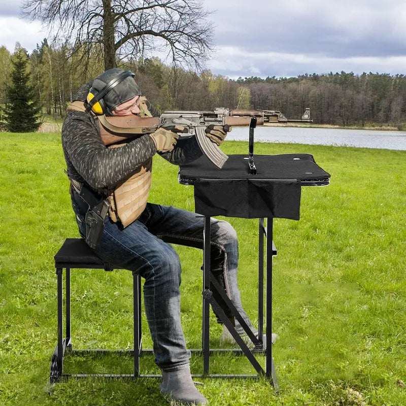 Portable Shooting Table and Seat Combo – Adjustable Field Shooting Platform