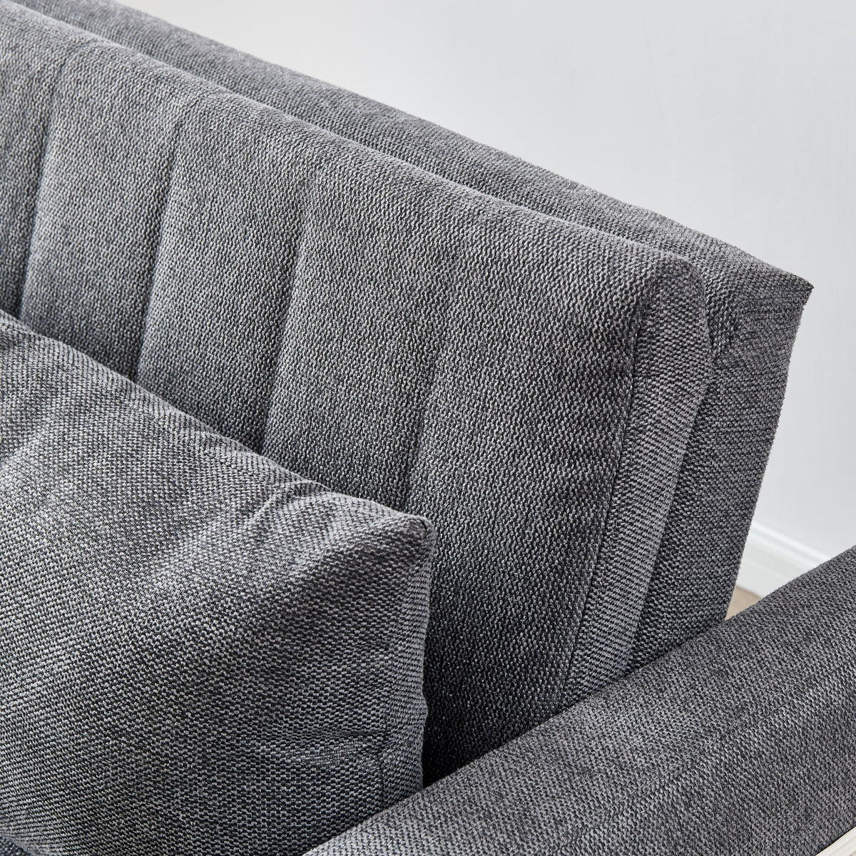 Noodeniya 54" Twins Pull Out Sofa Bed, Modern Convertible Sleeper Couch, Fabric Loveseat for Small Place, Light Gray