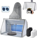 Dual Fans Airbrush Spray Booth Kit with LED Lights & Vinyl Car Set for Hobby & Craft Painting