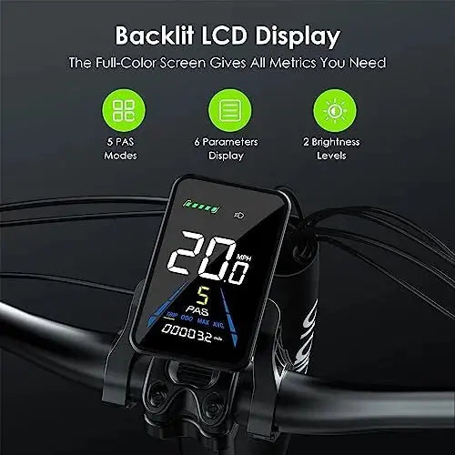 Oraimo Electric Bike – 750W–1000W Motor, 45-Mile Range, 557Wh Hidden Battery, 7-Speed Gear System
