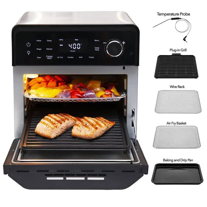 NuWave Smart Grill with Combo Cooking   Air Frying Capabilities