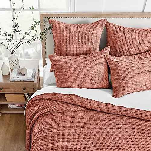 Levtex Home King Bedspread Set   Adobe Cotton Waffle