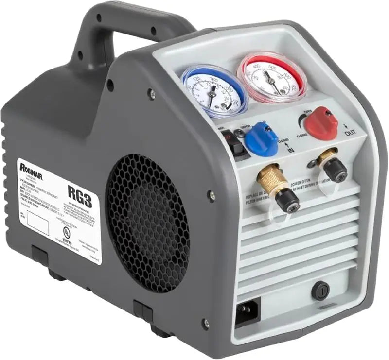Portable 115V Refrigerant Recovery Machine – Dual-Phase (Liquid & Vapor) – Robinair Model