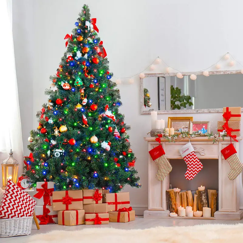 Premium Hinged Artificial Spruce Christmas Tree with UL-Certified Light Transformer