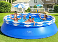 Double-Ring Above-Ground Inflatable Pool – Quick-Setup, Heavy-Duty Outdoor Swimming Pool