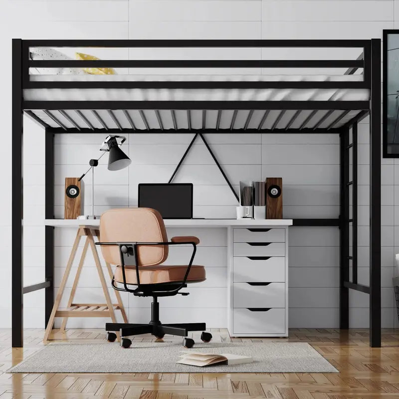 SHA CERLIN Twin Loft Bed – Space-Saving, Heavy-Duty Elevated Frame for Kids' Rooms & Dorms